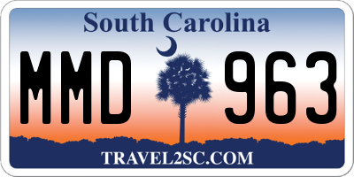 SC license plate MMD963