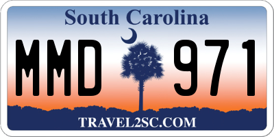 SC license plate MMD971
