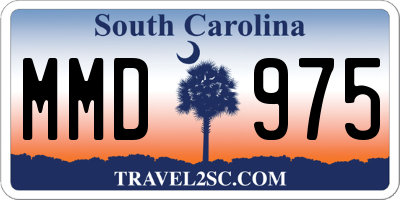 SC license plate MMD975