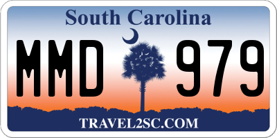 SC license plate MMD979