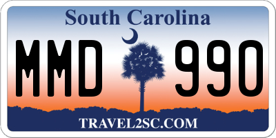 SC license plate MMD990