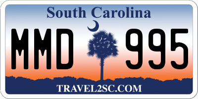 SC license plate MMD995
