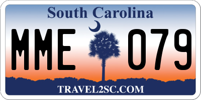 SC license plate MME079