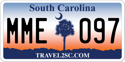 SC license plate MME097