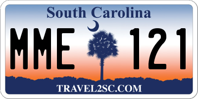 SC license plate MME121