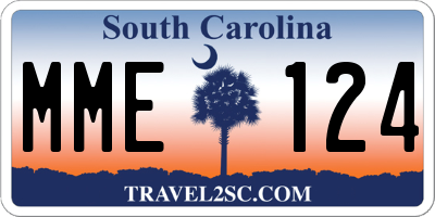 SC license plate MME124