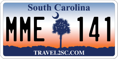 SC license plate MME141