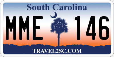 SC license plate MME146