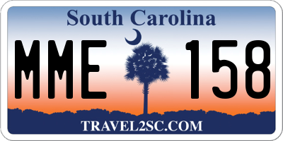 SC license plate MME158