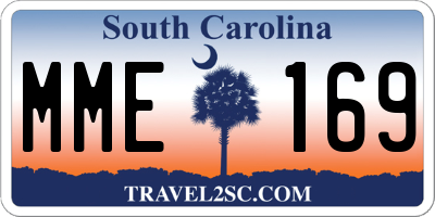 SC license plate MME169
