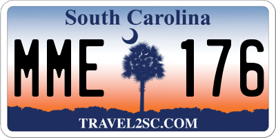 SC license plate MME176