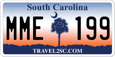 SC license plate MME199