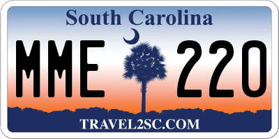 SC license plate MME220