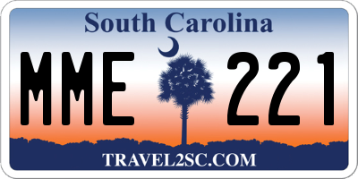 SC license plate MME221
