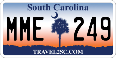 SC license plate MME249