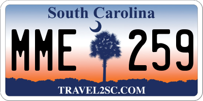 SC license plate MME259
