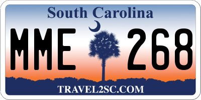 SC license plate MME268