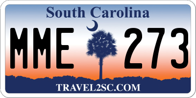 SC license plate MME273