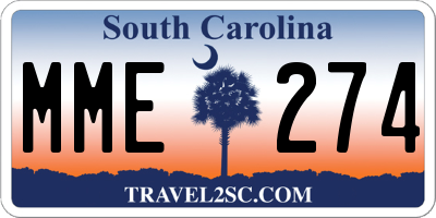 SC license plate MME274