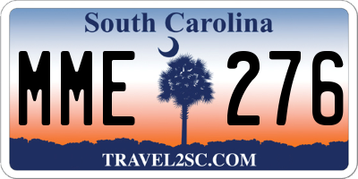 SC license plate MME276