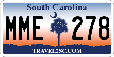 SC license plate MME278