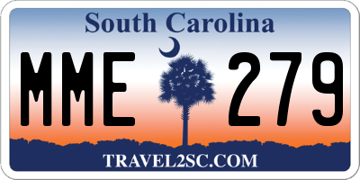 SC license plate MME279
