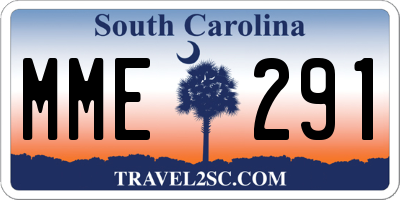 SC license plate MME291