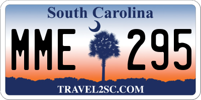 SC license plate MME295