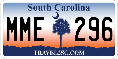 SC license plate MME296