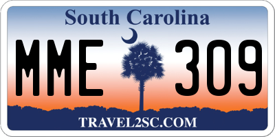 SC license plate MME309