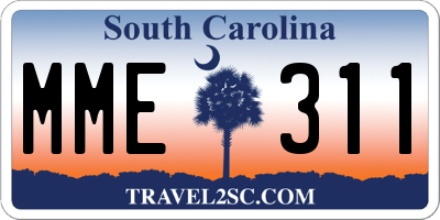 SC license plate MME311