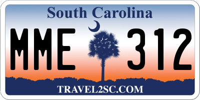 SC license plate MME312