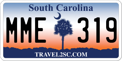 SC license plate MME319