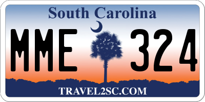 SC license plate MME324