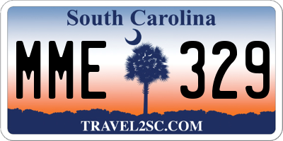 SC license plate MME329