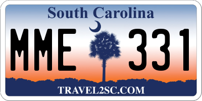 SC license plate MME331