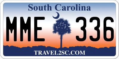 SC license plate MME336