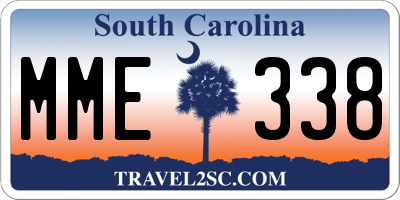 SC license plate MME338