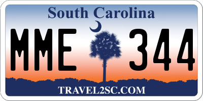SC license plate MME344