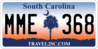 SC license plate MME368