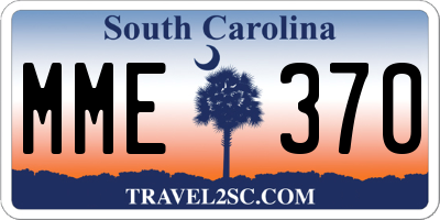 SC license plate MME370
