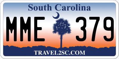 SC license plate MME379