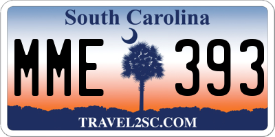 SC license plate MME393