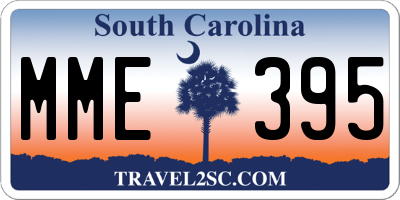 SC license plate MME395
