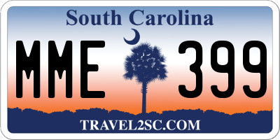 SC license plate MME399