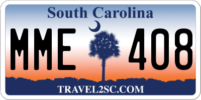 SC license plate MME408