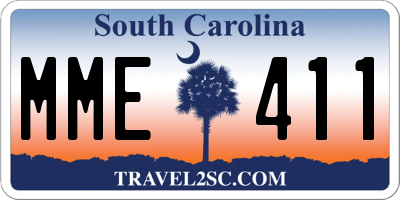 SC license plate MME411