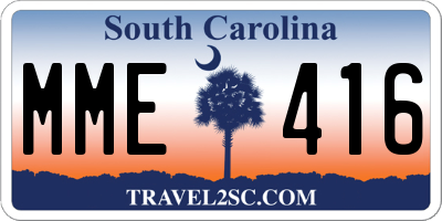 SC license plate MME416