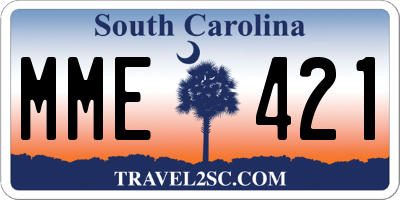 SC license plate MME421