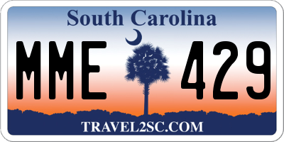 SC license plate MME429